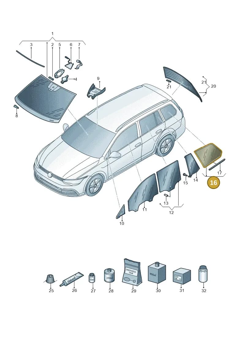 5H9845298SNVB — Volkswagen Golf (2019-2025) diagram 5h0845020, position 16