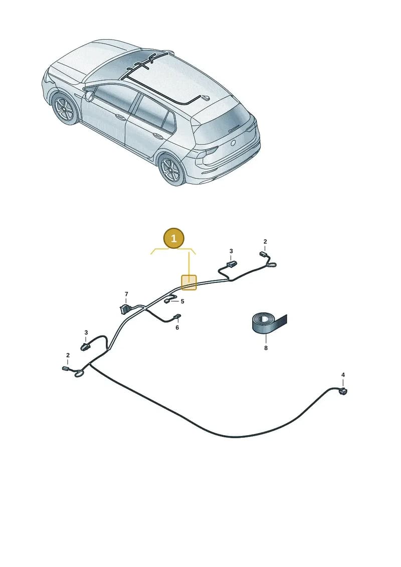 5H9971121C — Volkswagen Golf (2019-2025) diagram 5h0972030, position 1