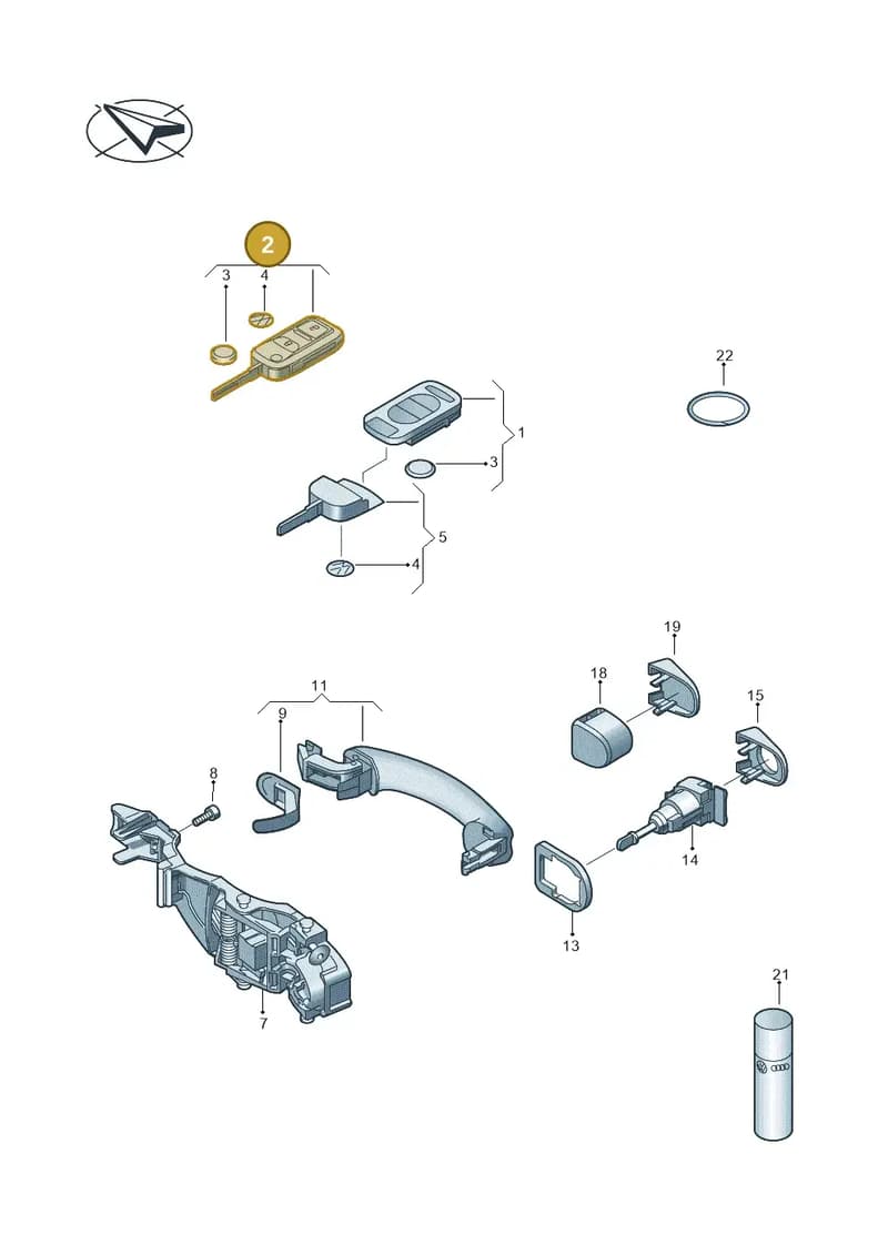 5K0837202ANROH — Volkswagen Golf Plus (2011-2014) diagram 459837100, position 2