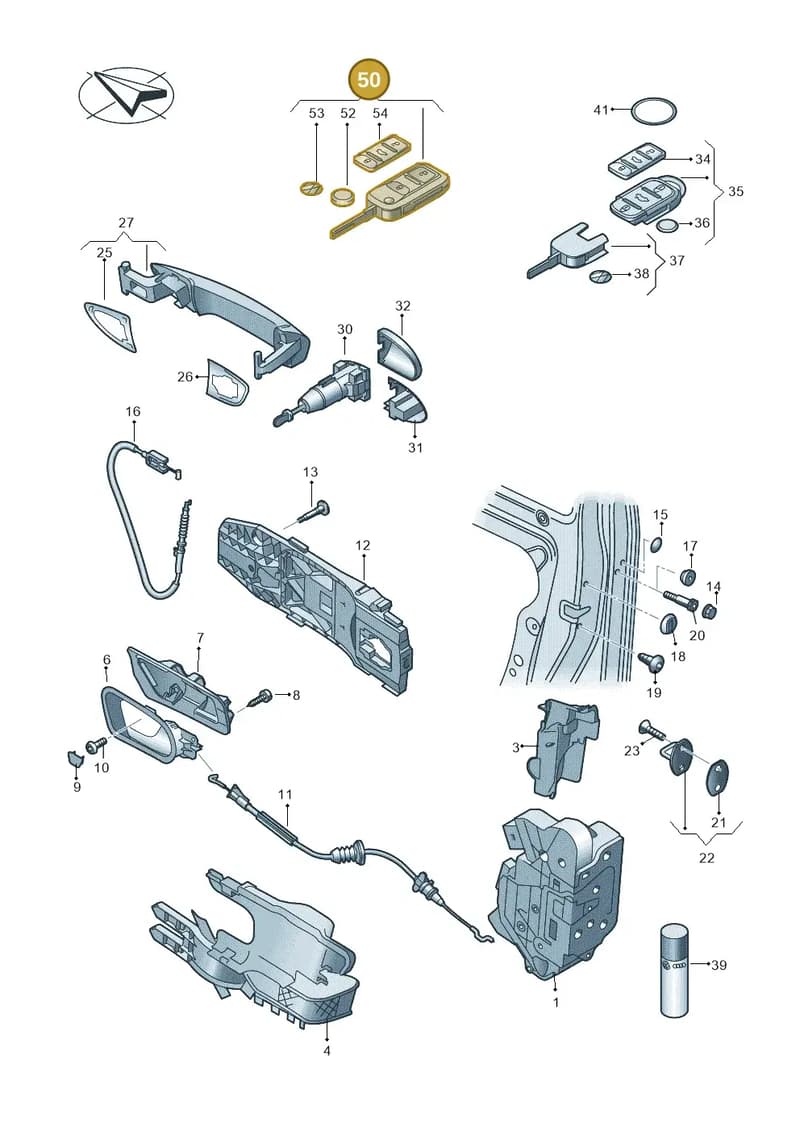 5K0837202EAINF — Volkswagen Sharan (2015-2022) diagram 651837000, position 50