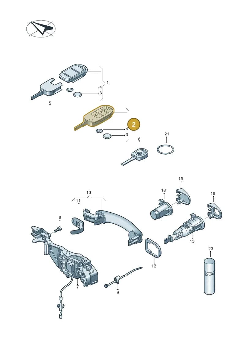 5K0837202FROH — Volkswagen Eos BlueMotion (2010-2015) diagram 482837100, position 2