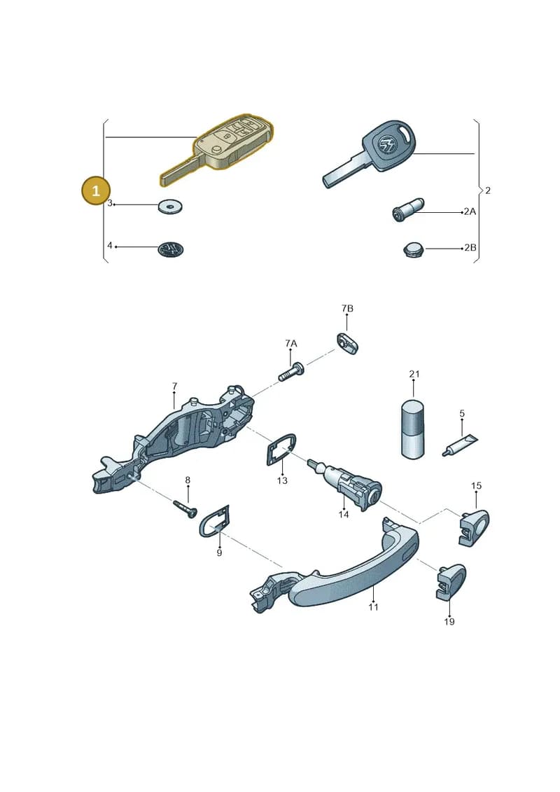 5K0837202FROH — Volkswagen Jetta (2010-2014) diagram 692837010, position 1
