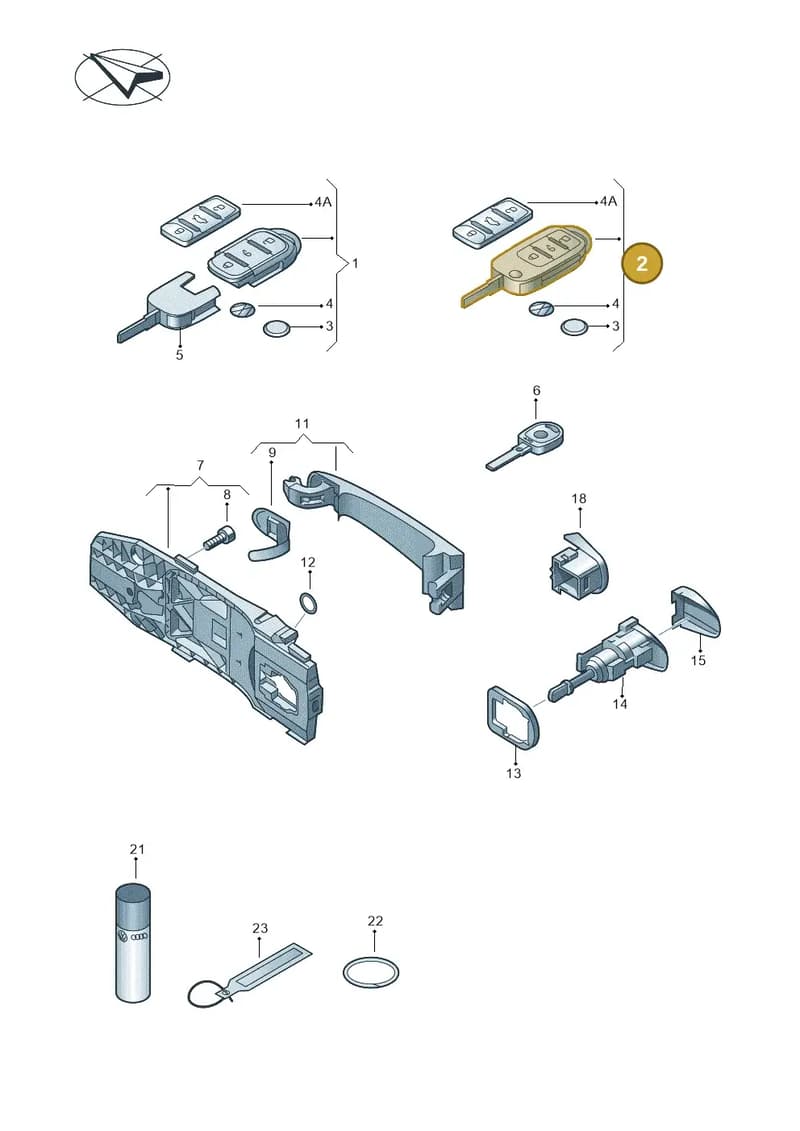5K0837202FROH — Volkswagen Tiguan (2011-2018) diagram 634837100, position 2