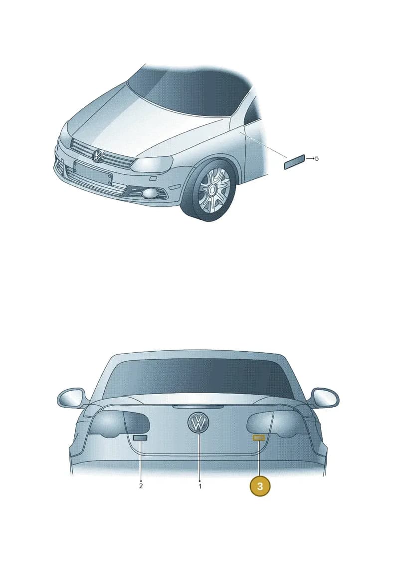 5K0853675MGQF — Volkswagen Eos BlueMotion (2010-2015) diagram 712853100, position 3