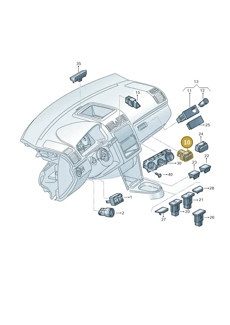 5K0919234A — Volkswagen Jetta variant (2009-2014) diagram 409941500, position 10