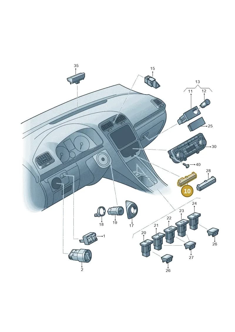 5K0919234A — Volkswagen Jetta 1.4 (2013-2015) diagram 649941500, position 10