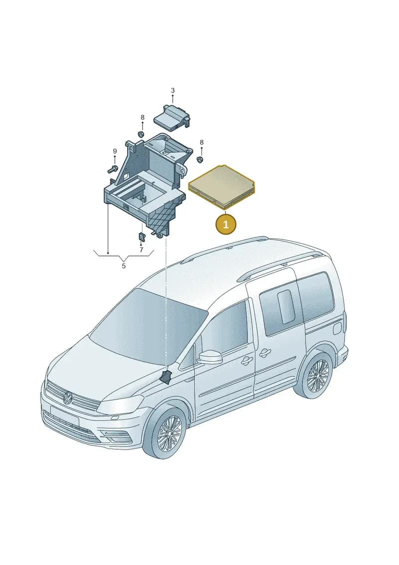 5K0937087AK02A — Volkswagen Caddy kombi (2015-2020) diagram 866937500, position 1