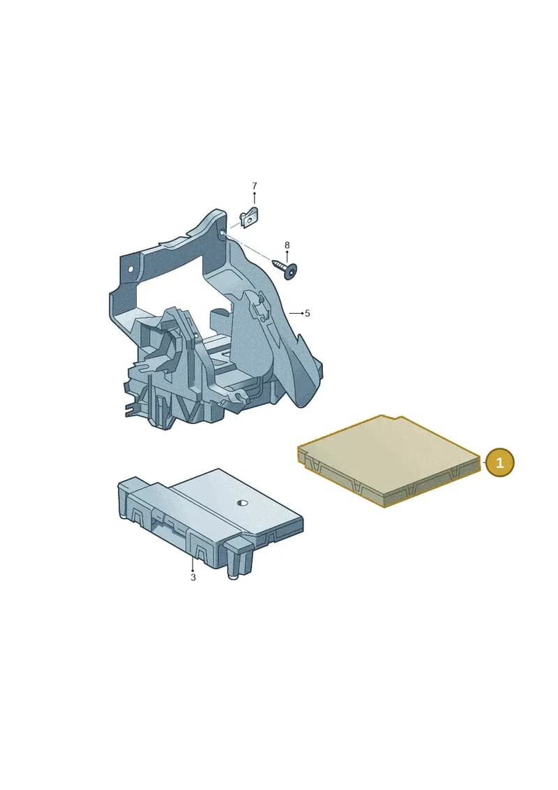 5K0937087ARZAR — Volkswagen New Passat (2015-2022) diagram 868937500, position 1