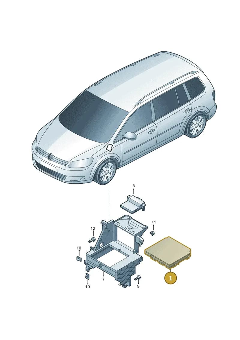 5K0937087MZ4V — Volkswagen Touran 2.0 (2010-2015) diagram 694937500, position 1