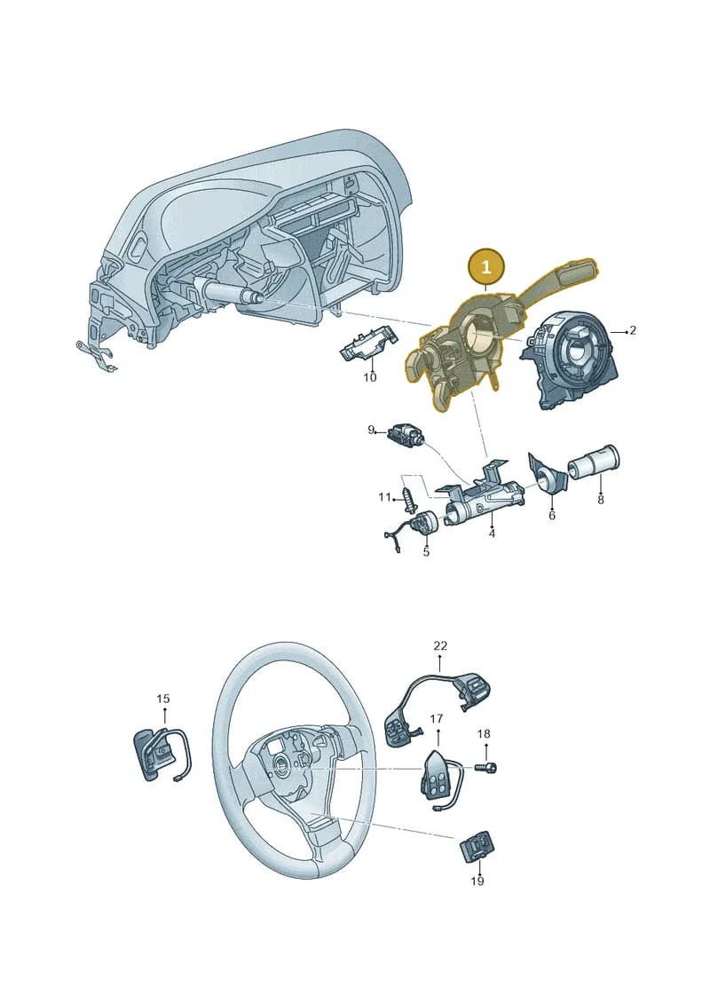 5K0953502AB9B9 — Volkswagen Touran 2.0 (2010-2015) diagram 718953500, position 1