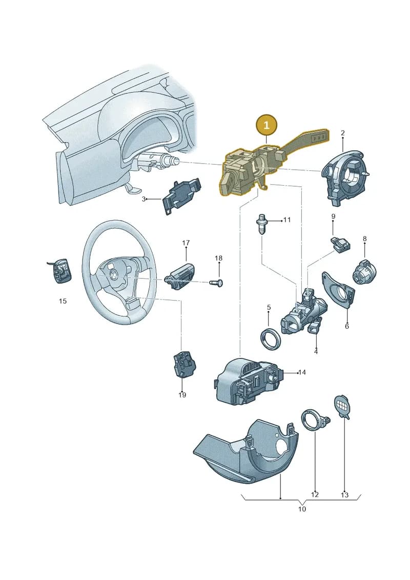 5K0953502L9B9 — Volkswagen Jetta (2013-2014) diagram 775953550, position 1