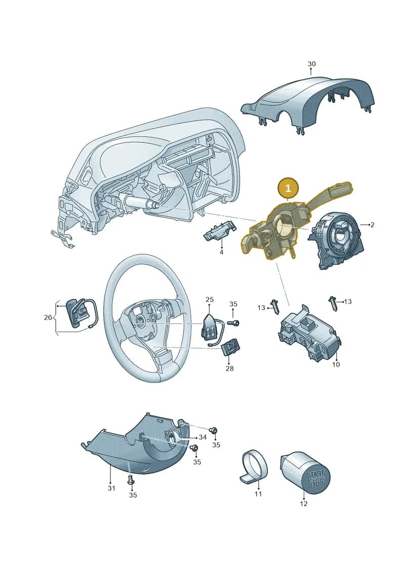 5K0953502M9B9 — Skoda Superb (2013-2015) diagram 632953055, position 1