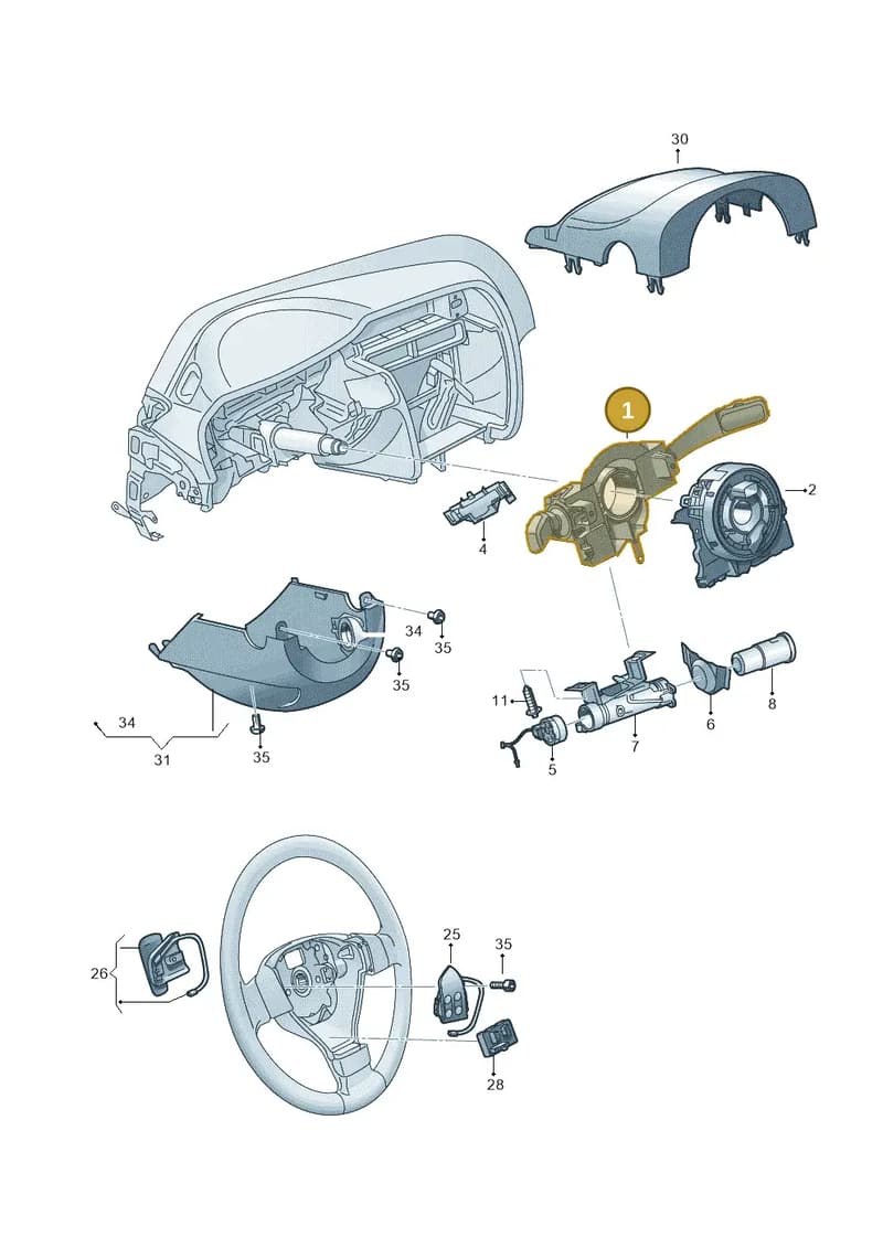 5K0953502M9B9 — Skoda Superb (2013-2015) diagram 632953510, position 1
