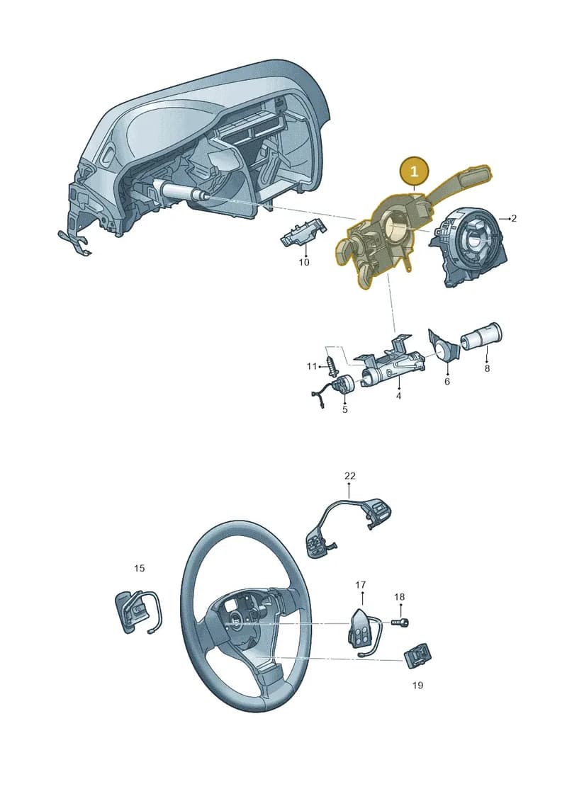 5K0953502M9B9 — Volkswagen Jetta variant (2009-2014) diagram 651953550, position 1