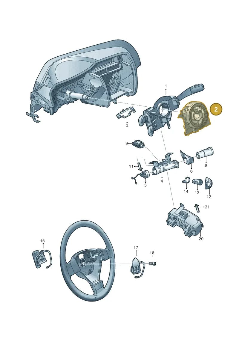 5K0953569AK — Volkswagen Sharan (2015-2022) diagram 712953500, position 2