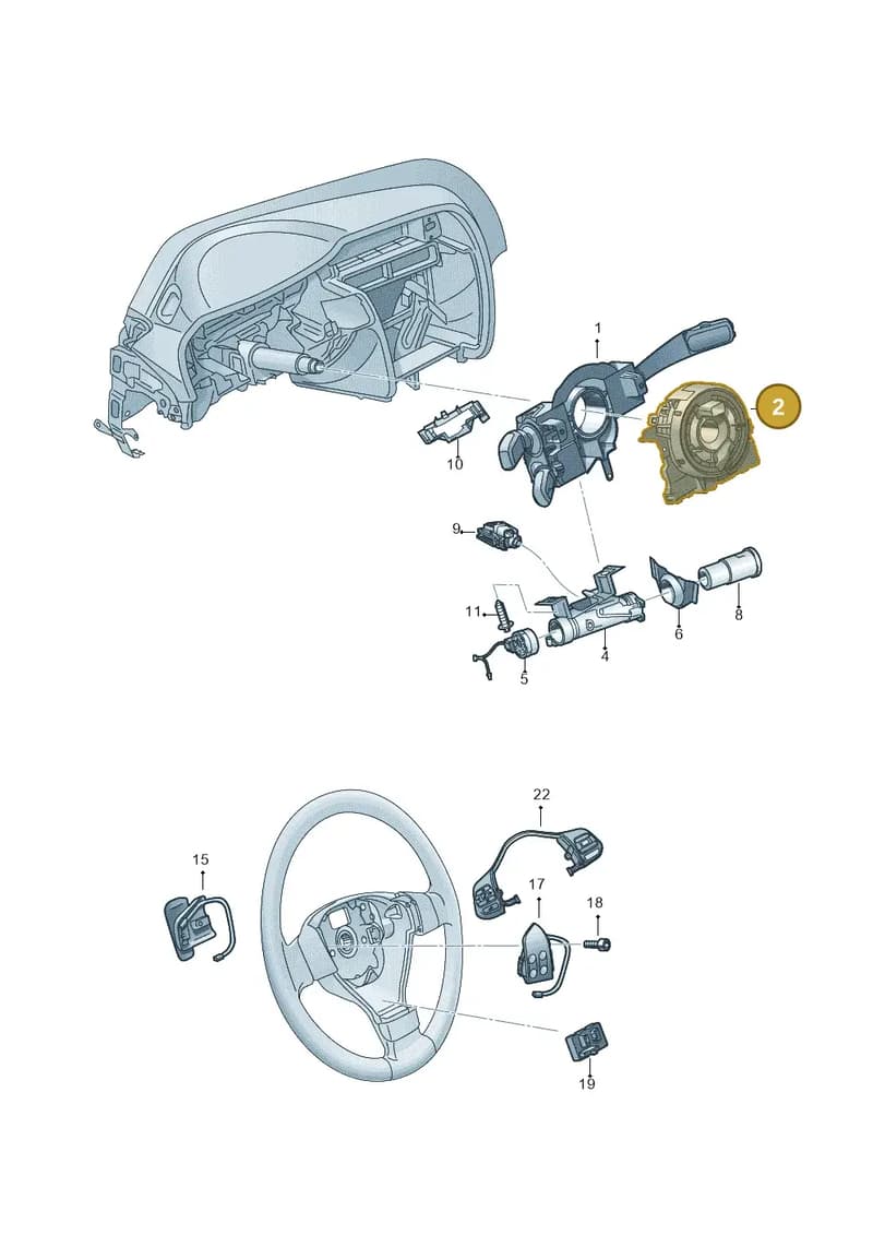 5K0953569BD — Volkswagen Caddy (2015-2020) diagram 718953500, position 2