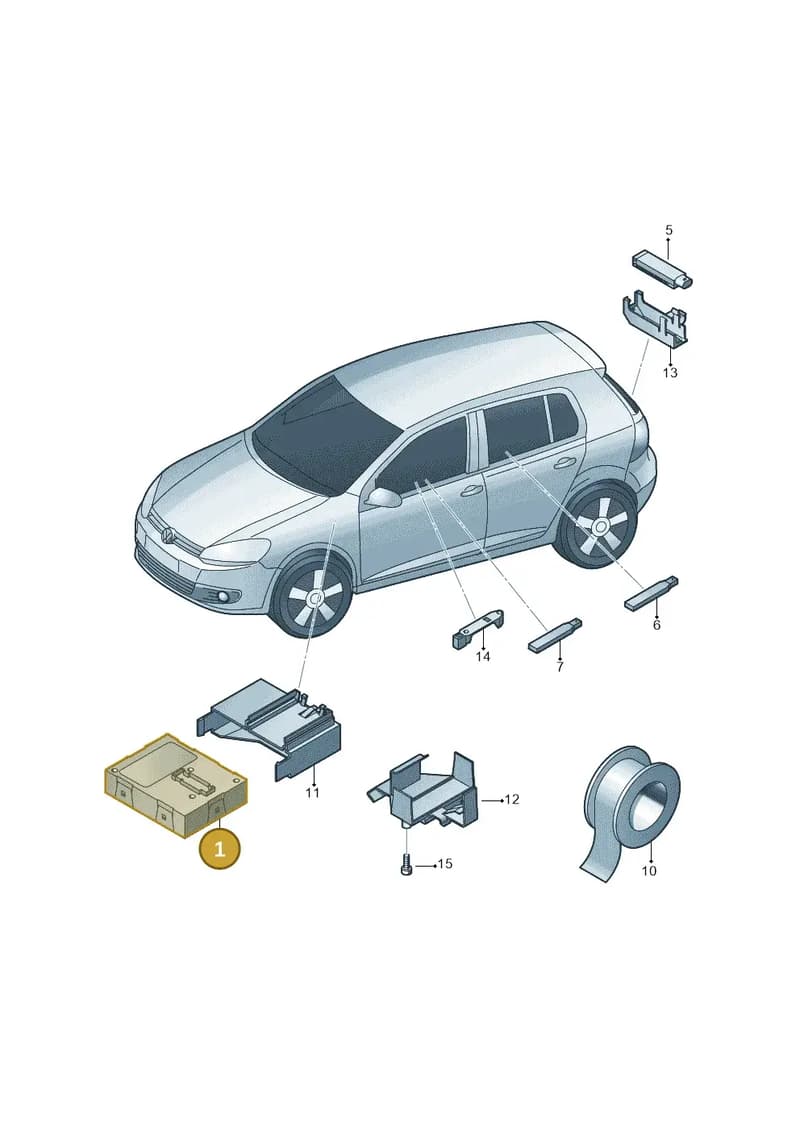 5K0959434J — Volkswagen Golf (2011-2013) diagram 649909000, position 1