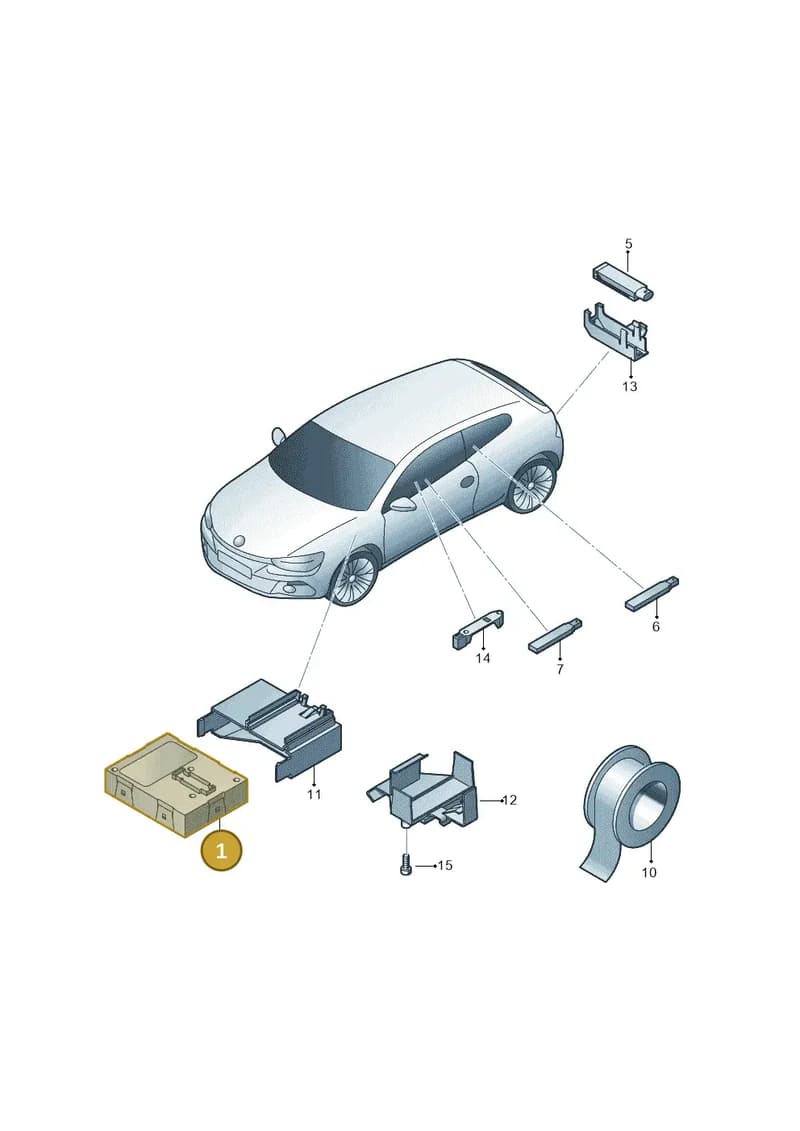 5K0959434J — Volkswagen Scirocco 2.0 (2014-2017) diagram 651909000, position 1