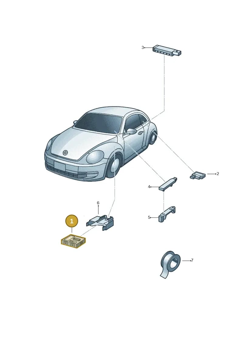 5K0959434J — Volkswagen Beetle (2016-2019) diagram 715909000, position 1