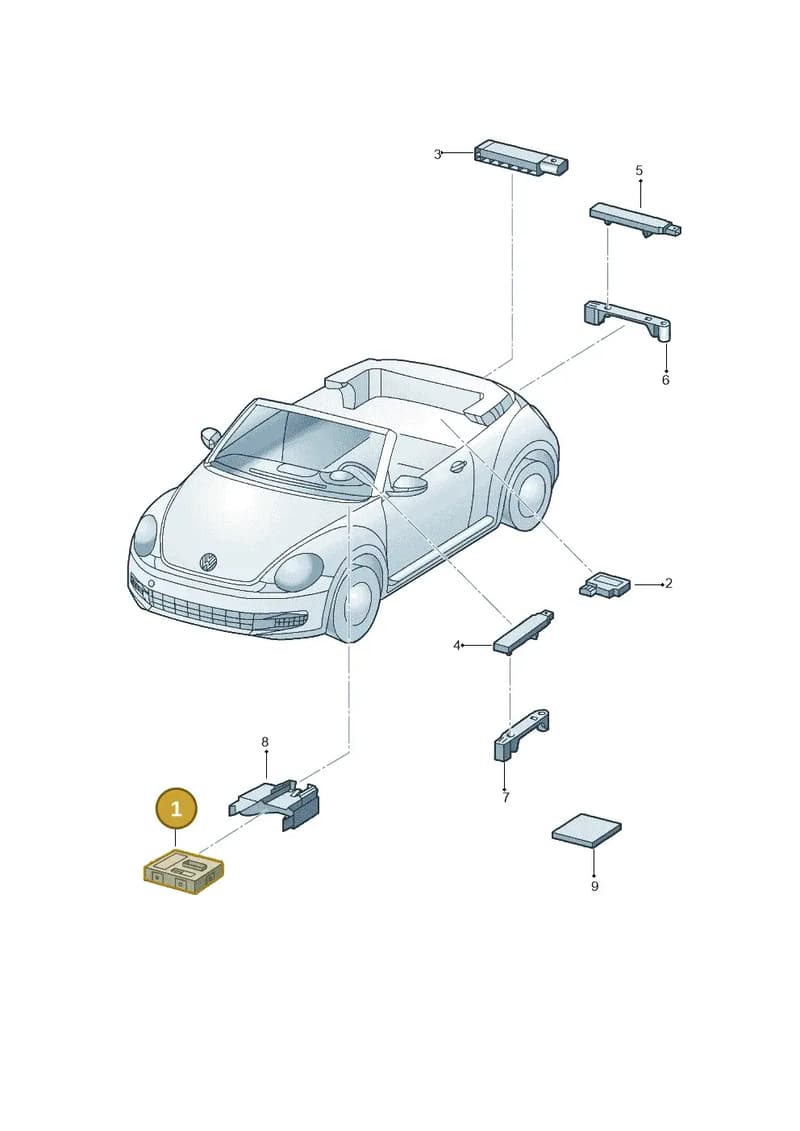 5K0959434J — Volkswagen Beetle Cabriolet (2016-2019) diagram 716909000, position 1