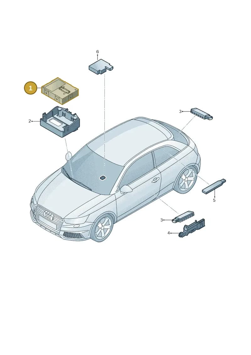 5K0959434J — Audi A1 Sportback (2014-2018) diagram 792909000, position 1