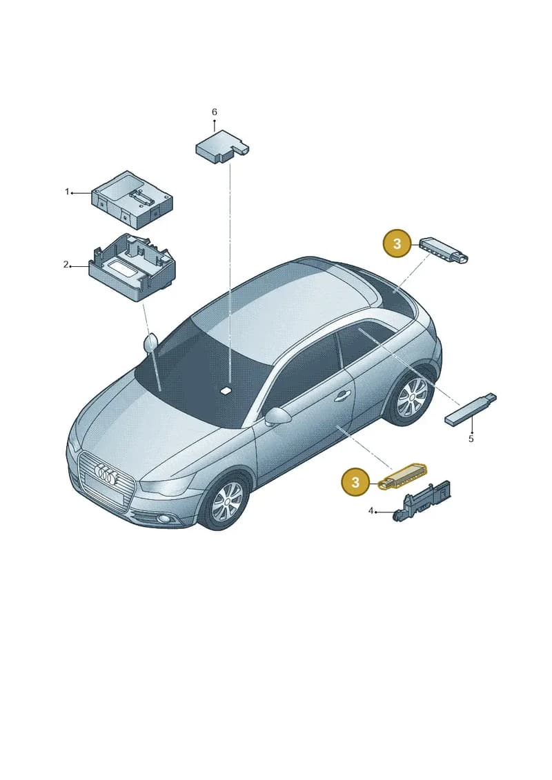 5K0962131 — Audi A1 Sportback (2010-2015) diagram 708909000, position 3