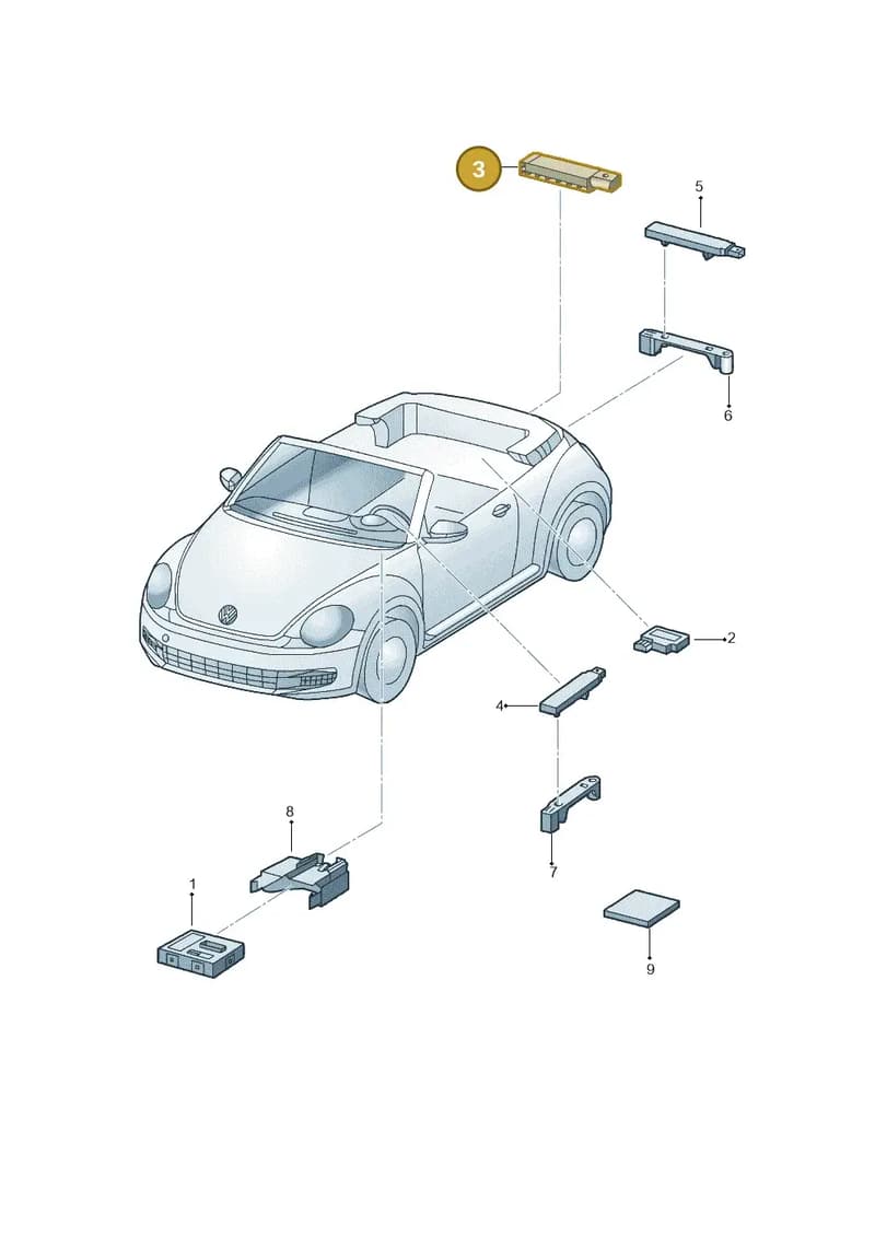 5K0962131 — Volkswagen Beetle Cabriolet (2016-2019) diagram 716909000, position 3