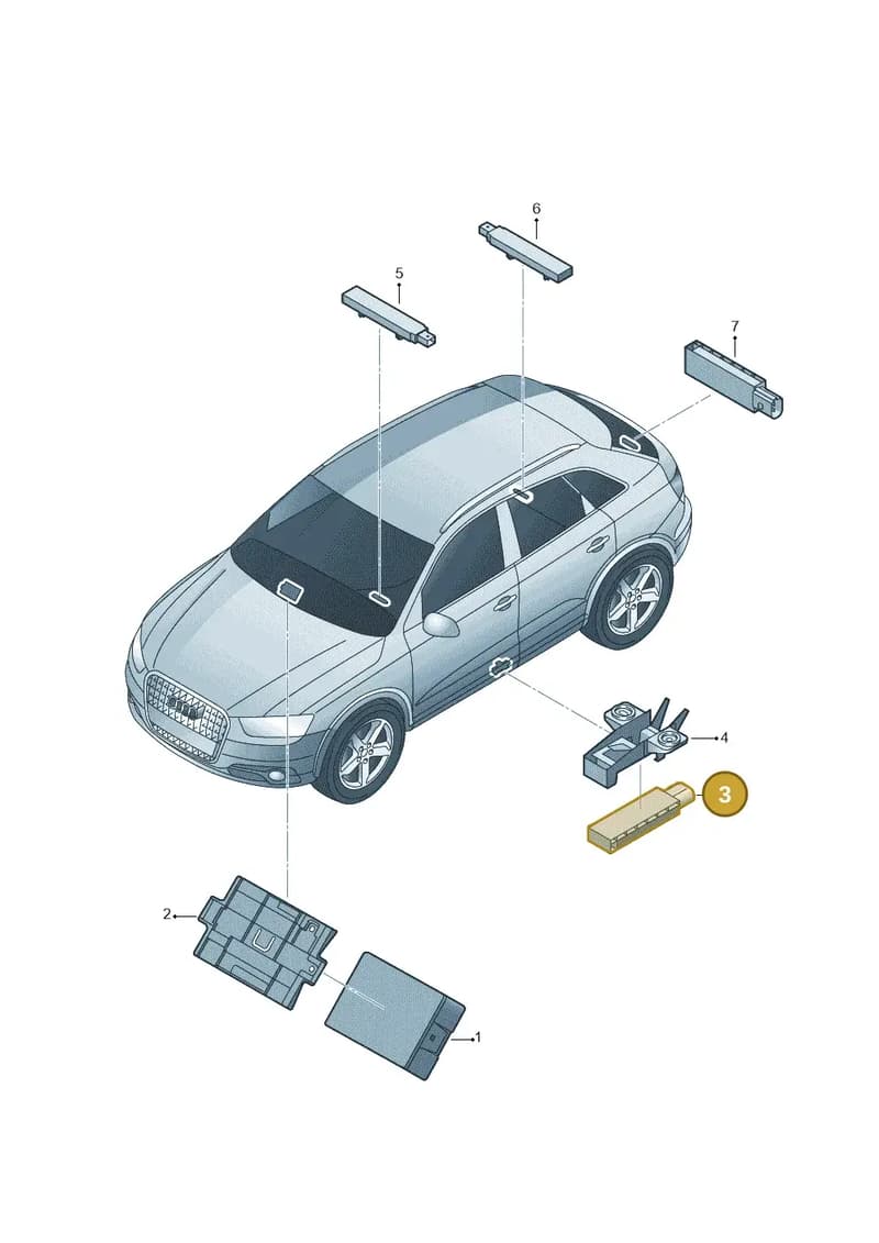 5K0962131 — Audi RS Q3 (2013-2018) diagram 728909000, position 3