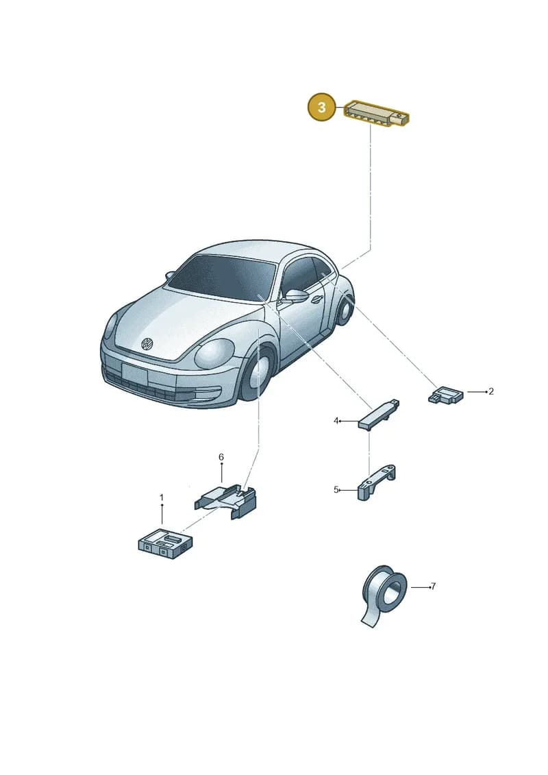 5K0962131 — Volkswagen Beetle (2016-2019) diagram 715909000, position 3