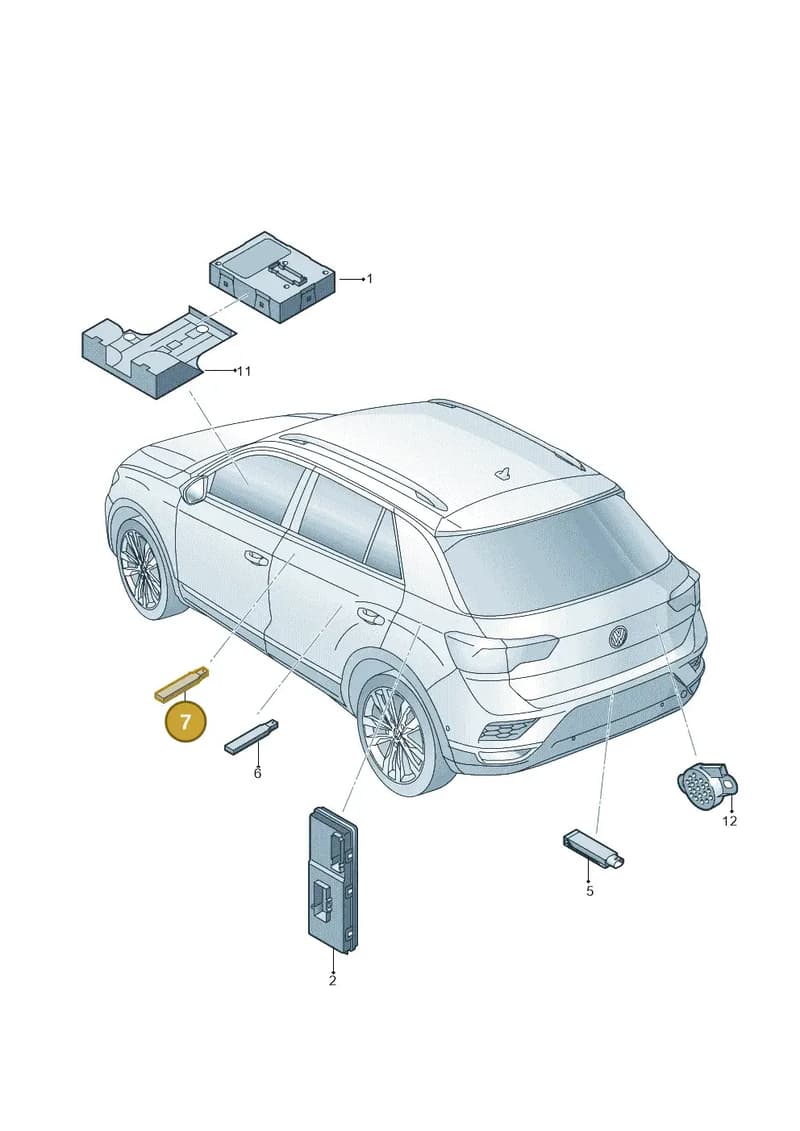 5K0962132B — Volkswagen T-Roc (2017-2025) diagram 813909000, position 7