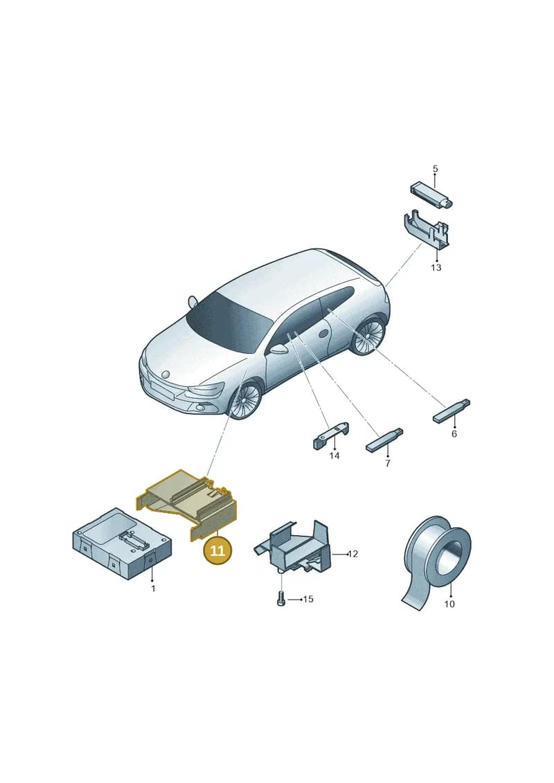 5K0971280A — Volkswagen Scirocco 2.0 (2014-2017) diagram 651909000, position 11