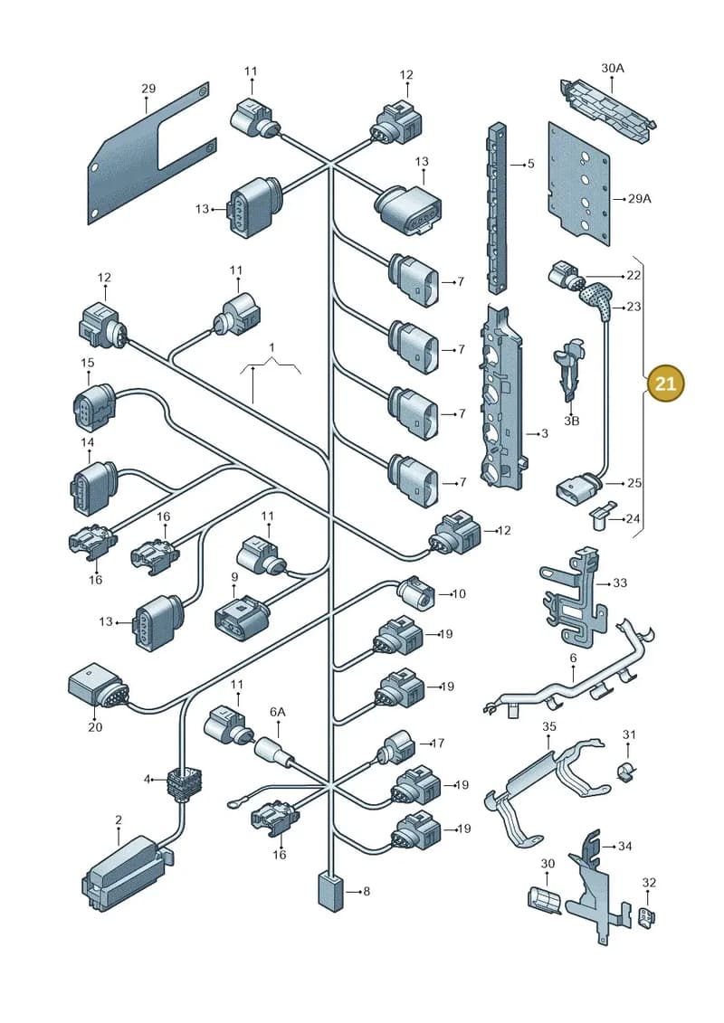5K0971767A — Volkswagen Golf Plus (2011-2014) diagram 474971150, position 21
