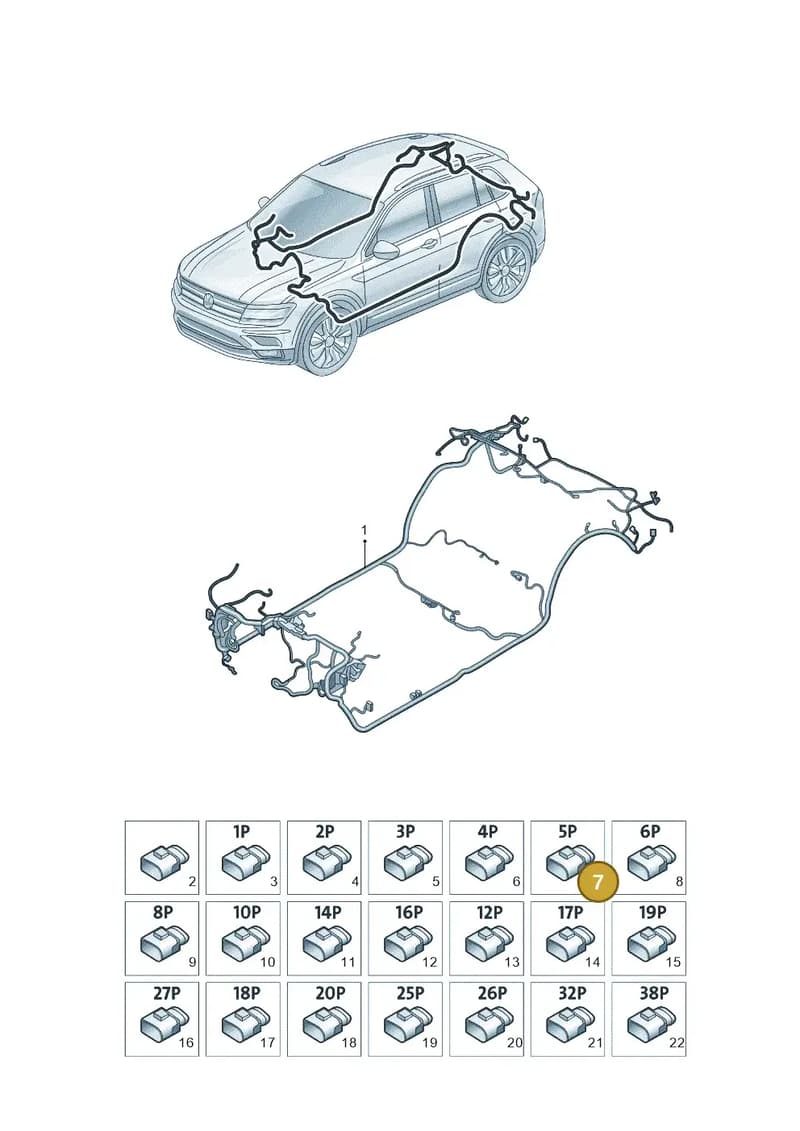 5K0972705B — Volkswagen Tiguan (2024-) diagram 57d971081, position 7