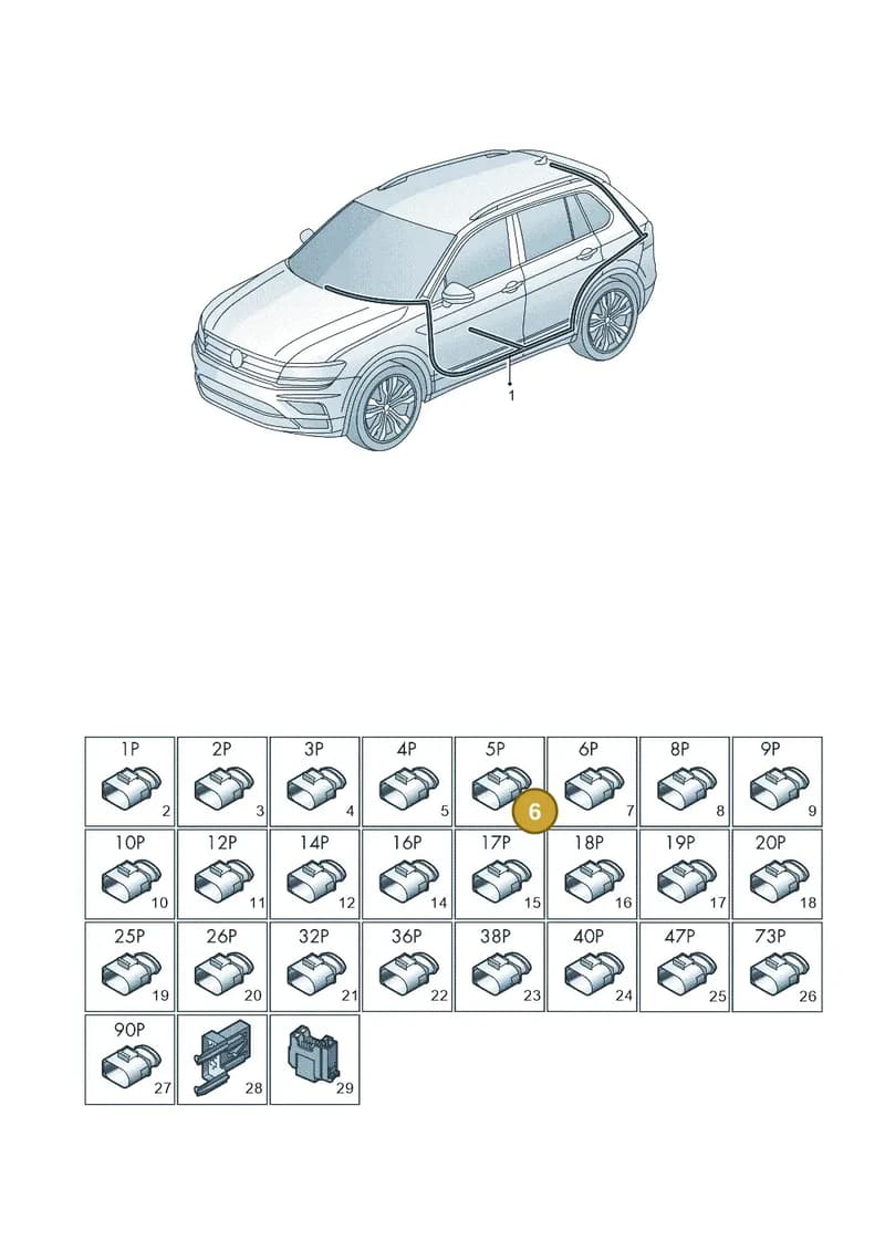 5K0972705B — Volkswagen Tiguan (2016-2024) diagram 884971082, position 6