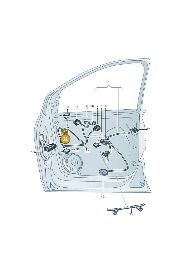 5K0972708A — Skoda Fabia (2014-2022) diagram 773972350, position 11
