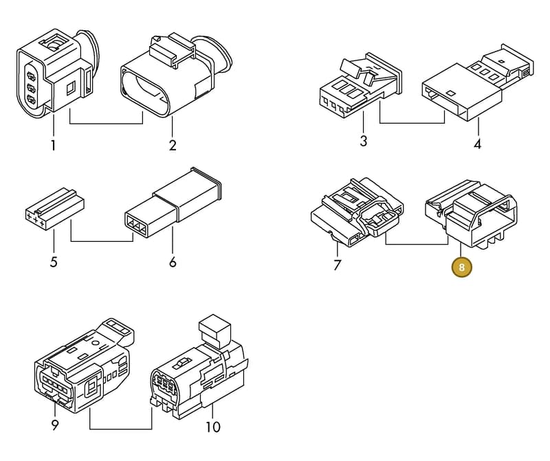 5K0972713A — Volkswagen 1J0 platform diagram 198970410, position 8