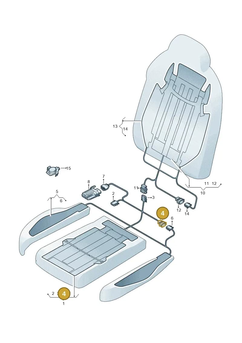 5K0972713A — Audi A8 (2017-2025) diagram 838963020, position 4