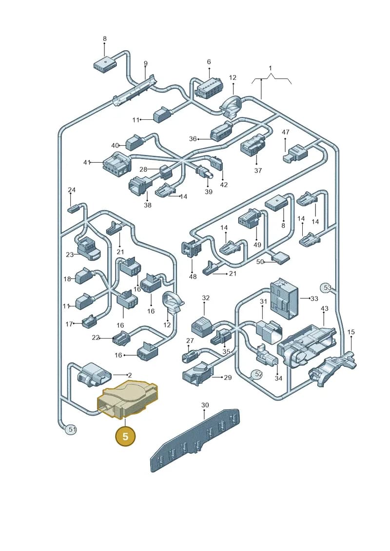 5K0973100 — Volkswagen Jetta (2010-2014) diagram 692971820, position 5