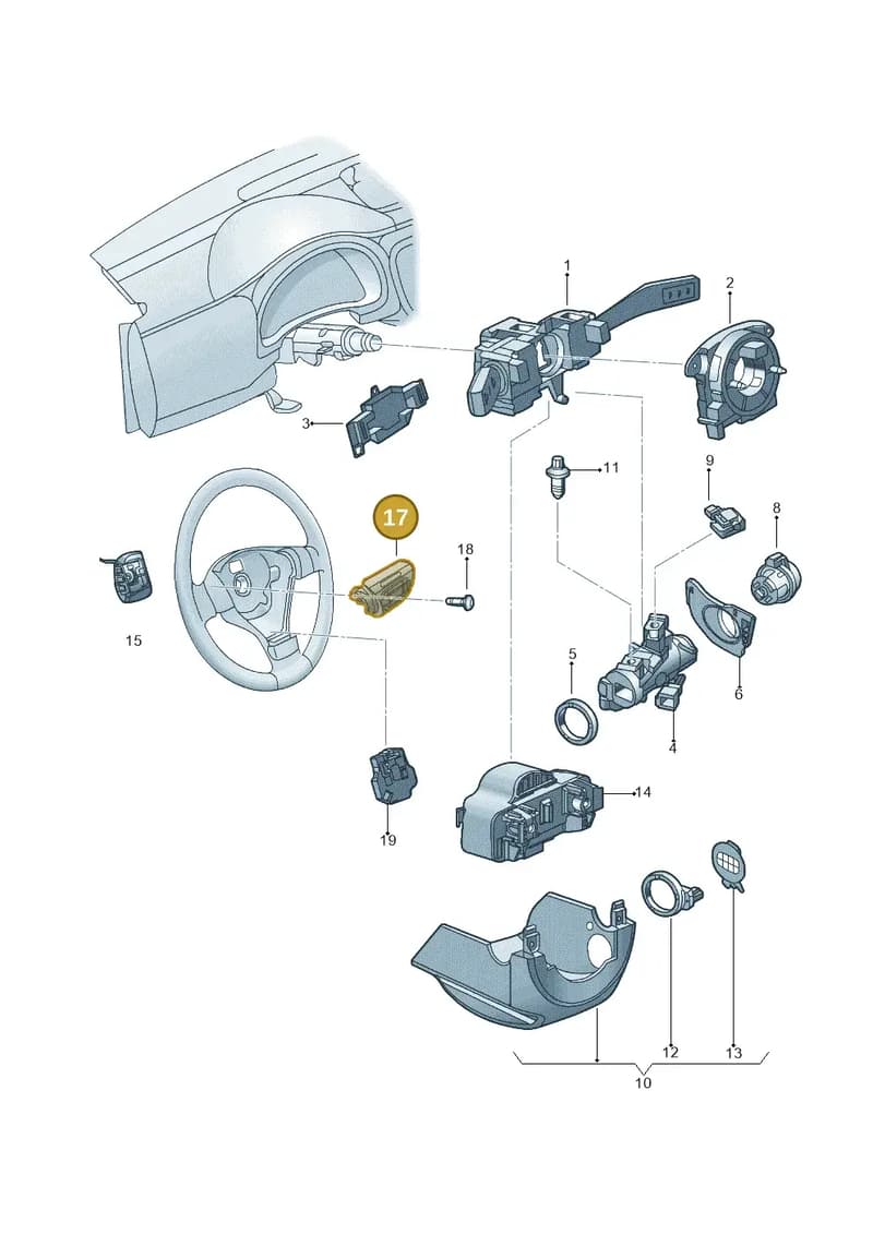 5K0998537B — Volkswagen Sagitar (2011-) diagram 775953550, position 17