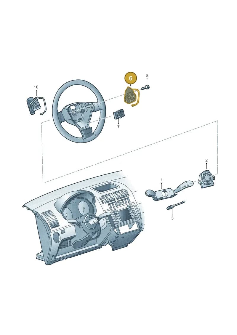 5K0998537B — Volkswagen Polo (2012-2014) diagram 672953500, position 6