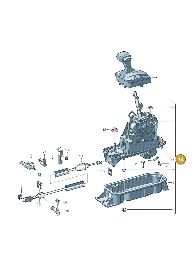 5K1713025BK — Volkswagen Jetta (2008-2011) diagram 409713100, position 14
