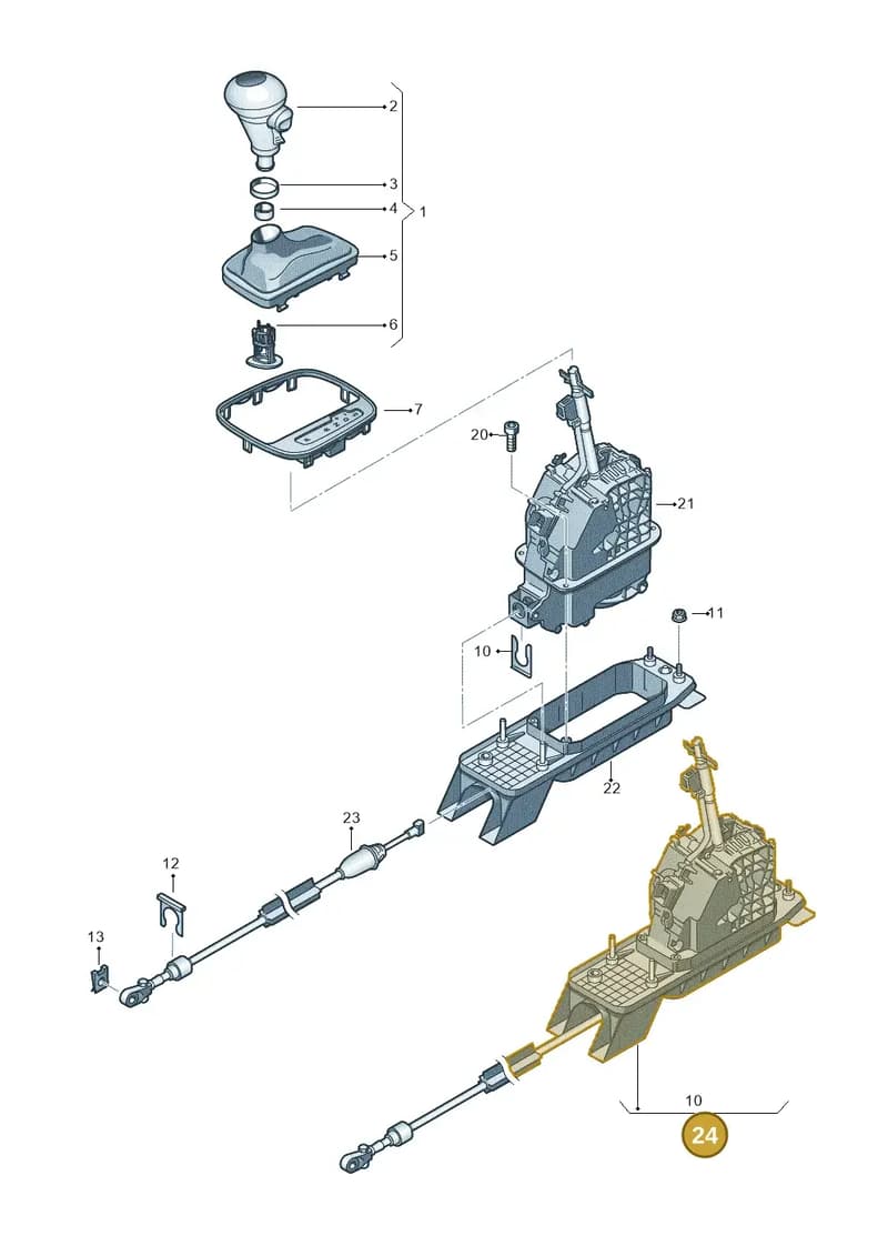 5K1713025BK — Audi A3 Sportback (2008-2013) diagram 609713150, position 24