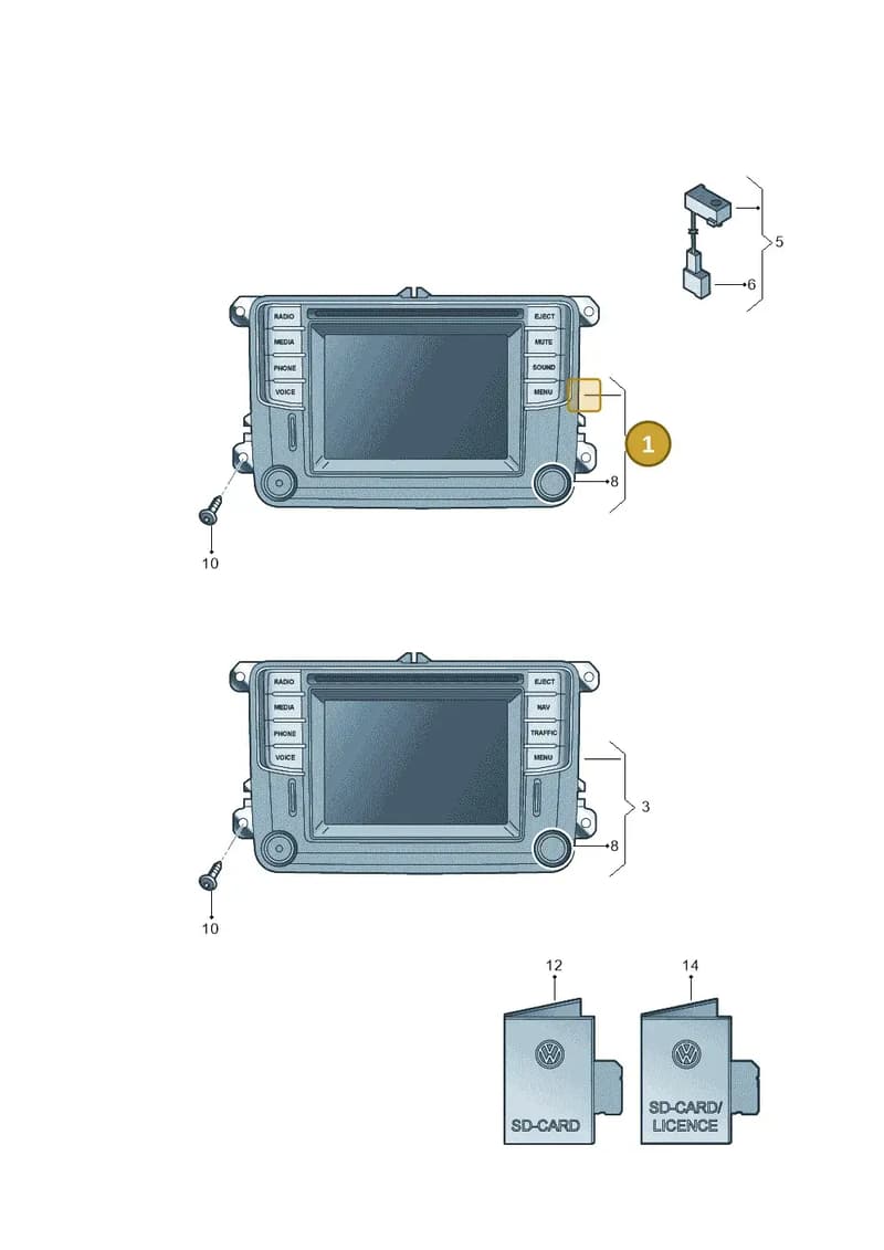 5K7035200B — Volkswagen Sharan (2015-2022) diagram 863035030, position 1