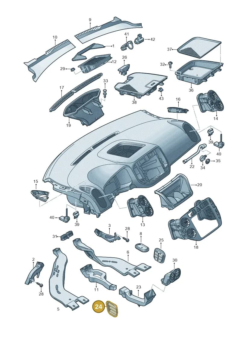 5M0819465A — Volkswagen Golf Plus (2011-2014) diagram 459819300, position 24