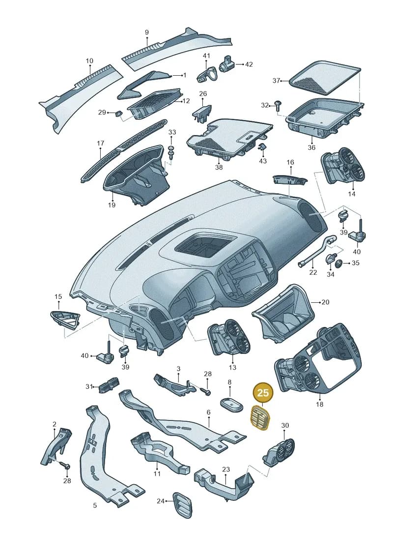 5M0819466A — Volkswagen Golf Plus (2011-2014) diagram 459819300, position 25