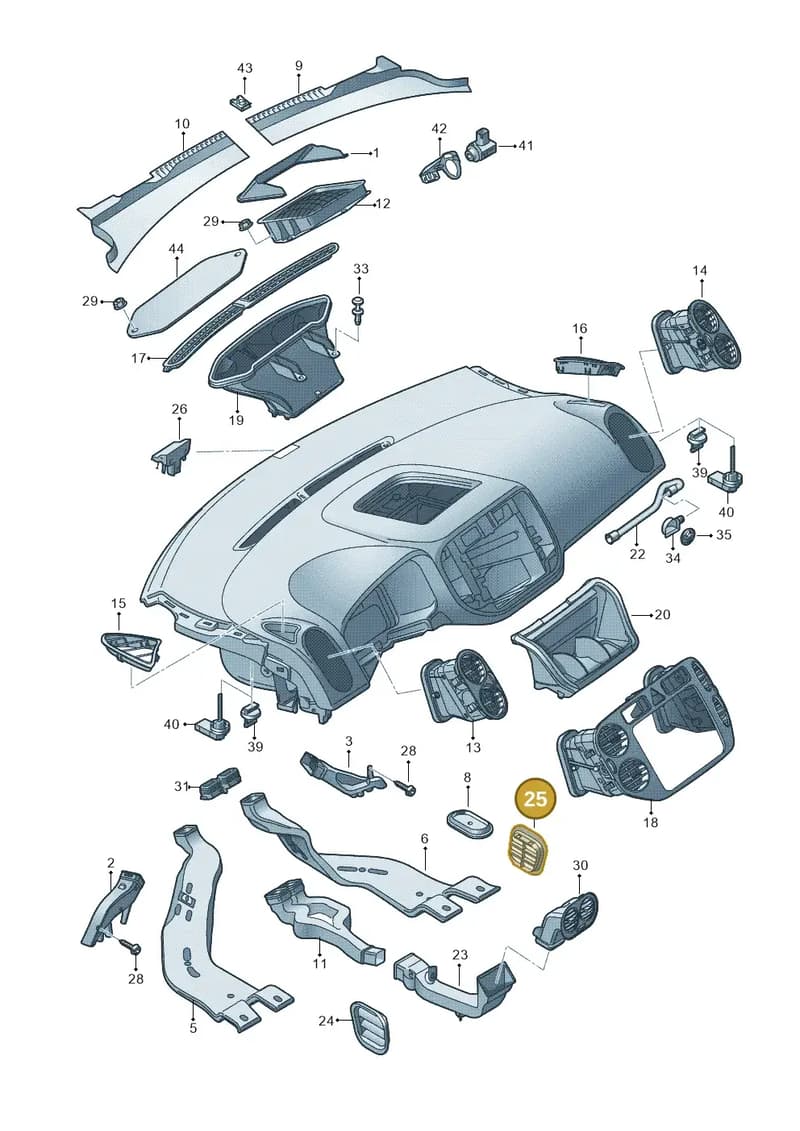5M0819466A — Volkswagen Tiguan (2011-2018) diagram 634819300, position 25