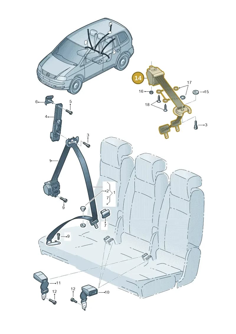 5M0857807BRAA — SEAT Altea XL (2013-) diagram 409857700, position 14