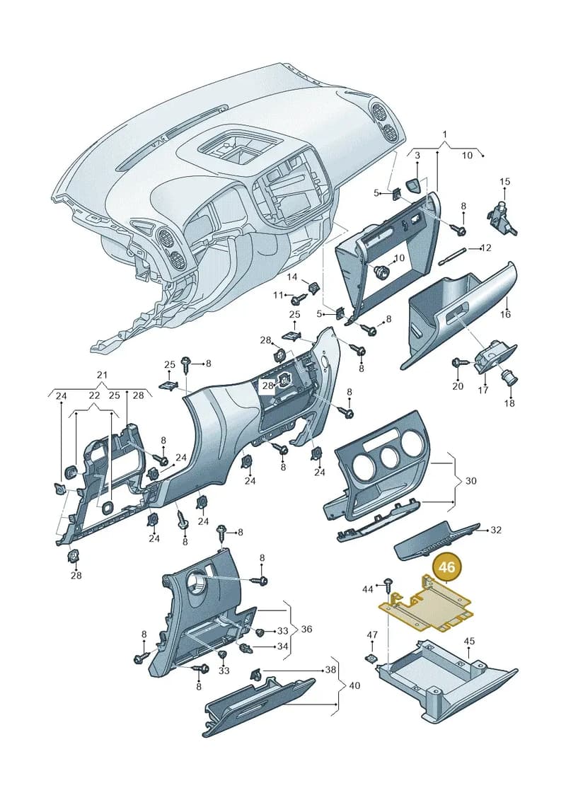 5M0858029 — Volkswagen Tiguan (2011-2018) diagram 634857200, position 46