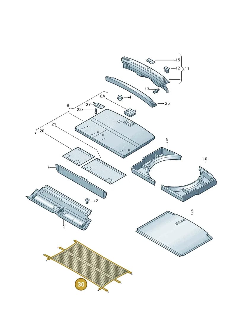 5M0867689B — Volkswagen Golf Plus (2011-2014) diagram 459863800, position 30