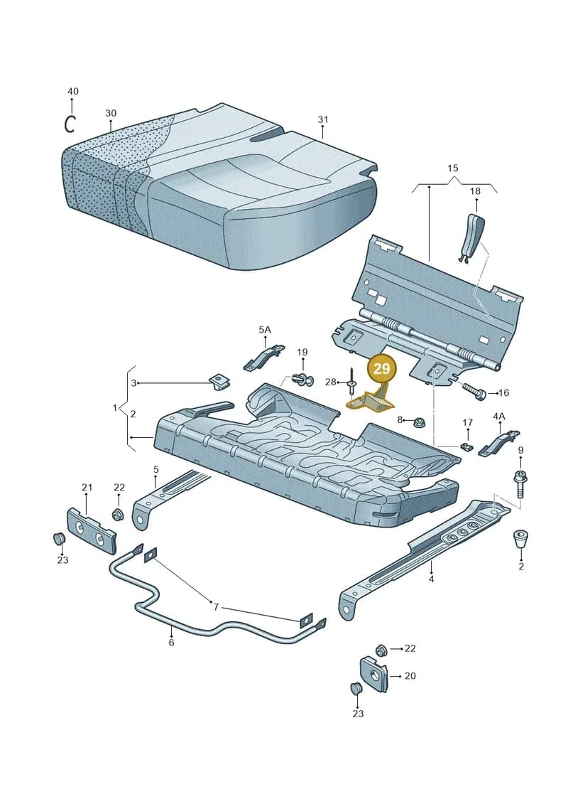 5M0885191 — Volkswagen GOLF PLUS              05> (2005-) diagram 459885300, position 29